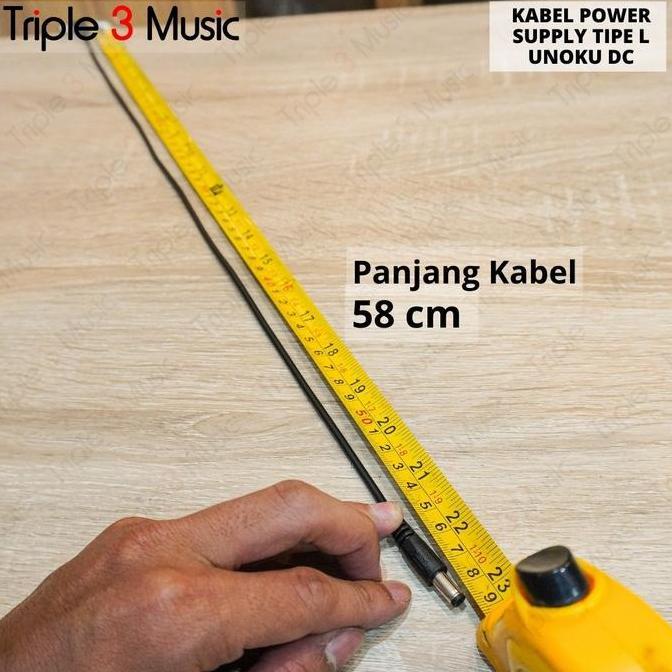Ready  Kabel Power Supply Tipe L Adaptor Efek Gitar Unoku DC Kualitas Impor