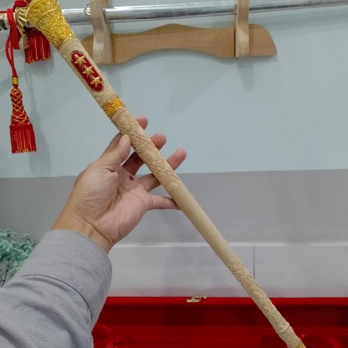 Tongkat/Stik Komando ukiran ( bahan kayu galih arang/Cendana/asem jawa dll )