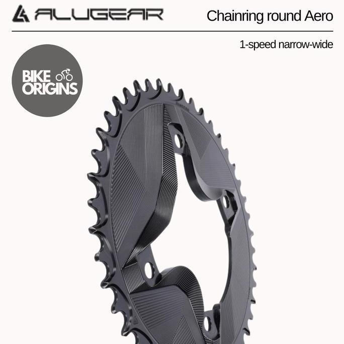 Chainring Alugear Round AERO 1-speed for Shimano GRX