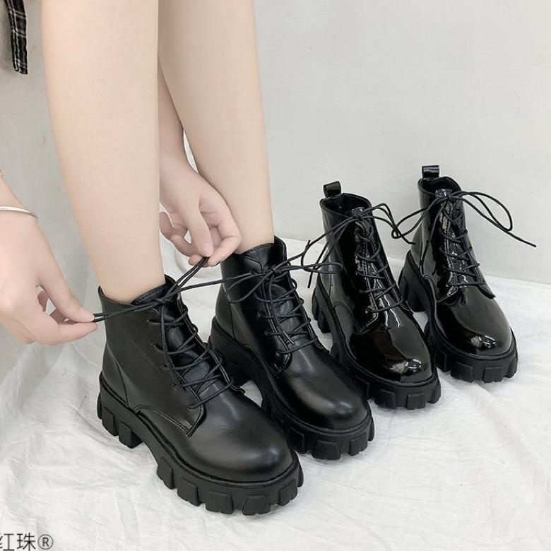 Promo Sepatu Boots Weges Flat Wanita Premium Sepatu Boots Wanita Gaya Kekinian Sepatu Oxford Sepatu 