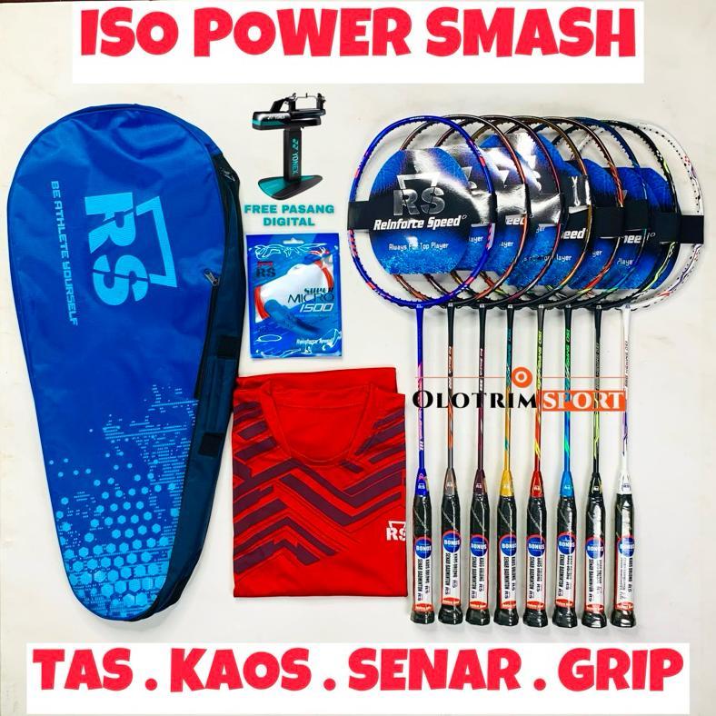 New Product Raket Badminton Rs Iso Power Smash Evo 111 222 333 555 666 777 888 999 Metric 7 8 9 10 1