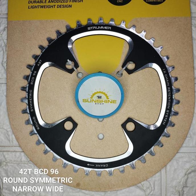 Ready Chainring Crank STRUMMER 40T 42T BCD 96 ROUND CNC Sepeda MTB Roadbike