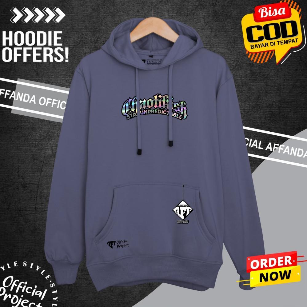 EXCLUSIVE sweater cowok aethetic keren putih list hologram jaket hodie premium high quality jumbo ov