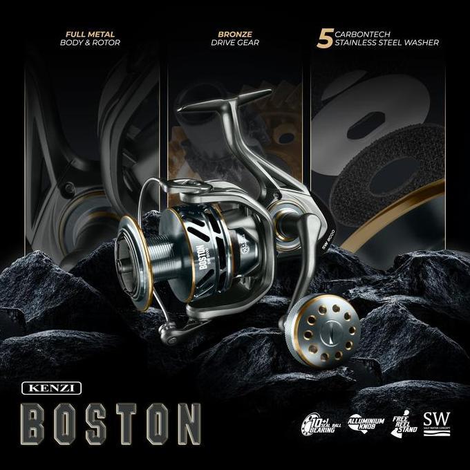 REEL KENZI BOSTON SW 8000 Full Metal Saltwater 10+1 bearings Power Drag 30Kg Spinning Premium Free R