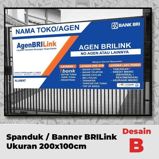 Ready !!! Spanduk / Banner Agen Brilink Bank BRI