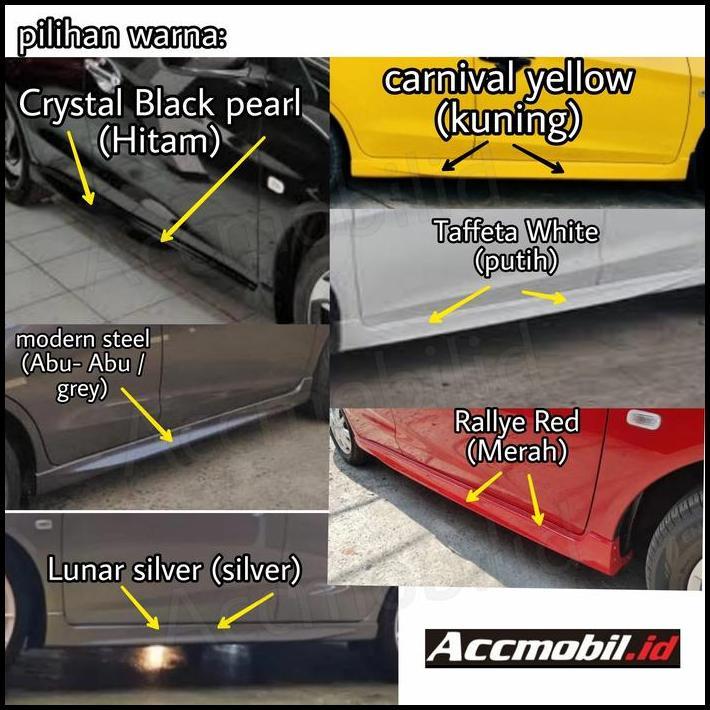 TERLARIS BODYKIT SAMPING BODY KIT SIDE SKIRT HONDA ALL NEW BRIO SATYA / RS PLASTIC MODEL ORIGINAL OE