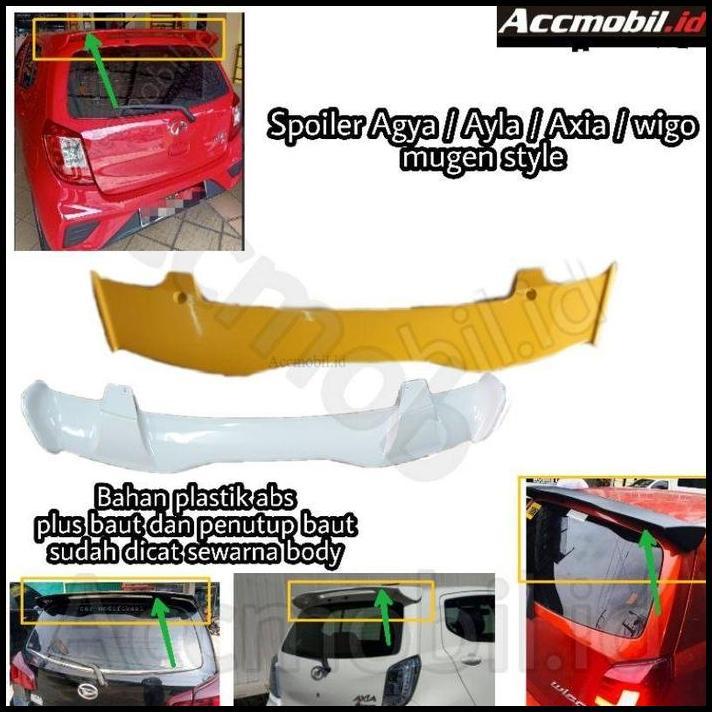 TERBARU SPOILER AGYA AYLA AXIA WIGO MODEL MUGEN PLASTIK 