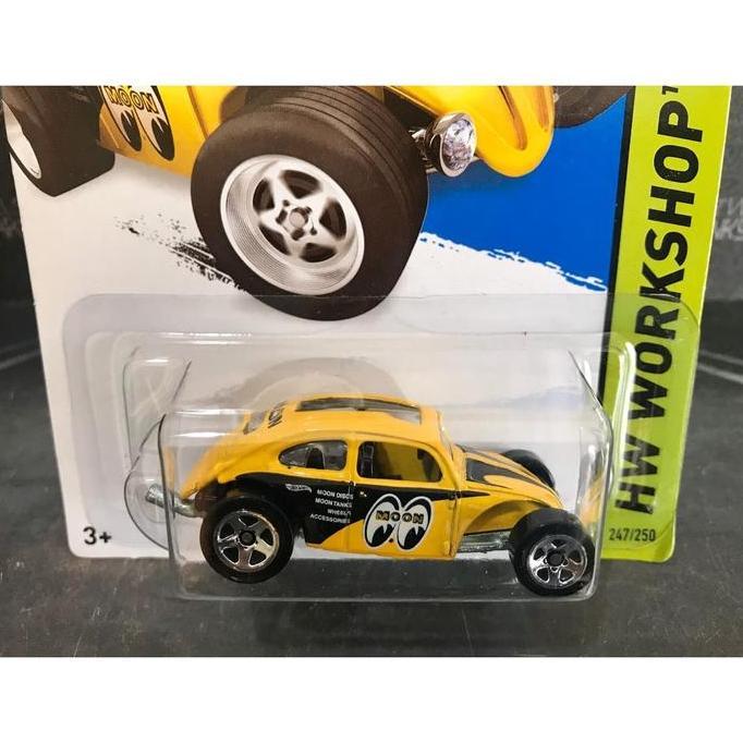 New  Hot Wheels Custom Volkswagen VW Beetle Mooneyes HW Workshop Yellow