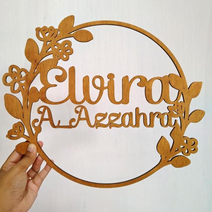 Ready  Backdrop Nama Inisial Dekorasi Lamaran Pernikahan Tunangan