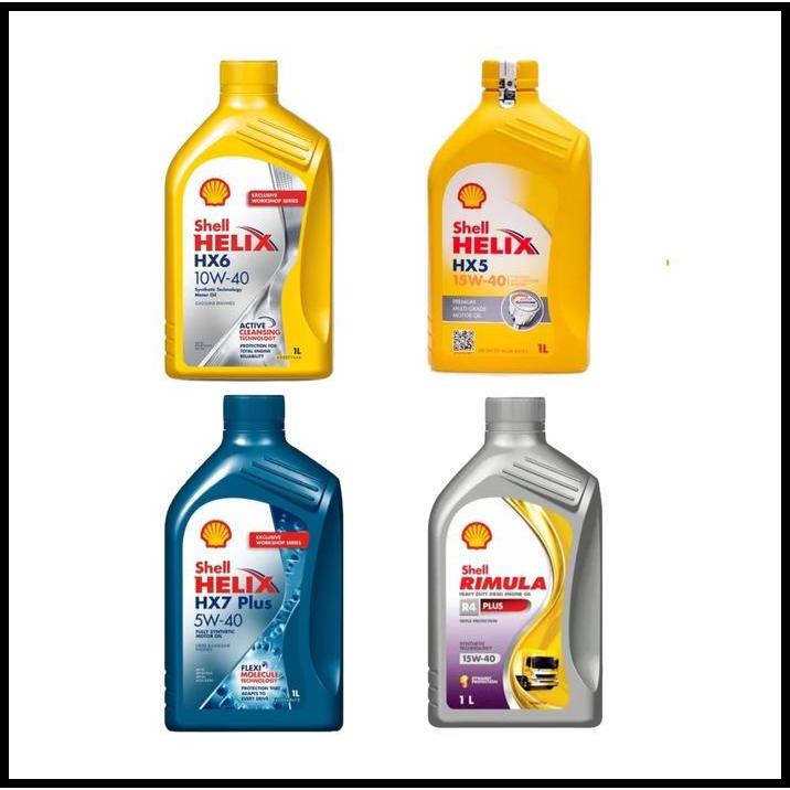 HOT DEAL OLI MESIN MOBIL SHELL HX5 HX6 HX7 RIMULA PLUS DIESEL KEMASAN (1L) 