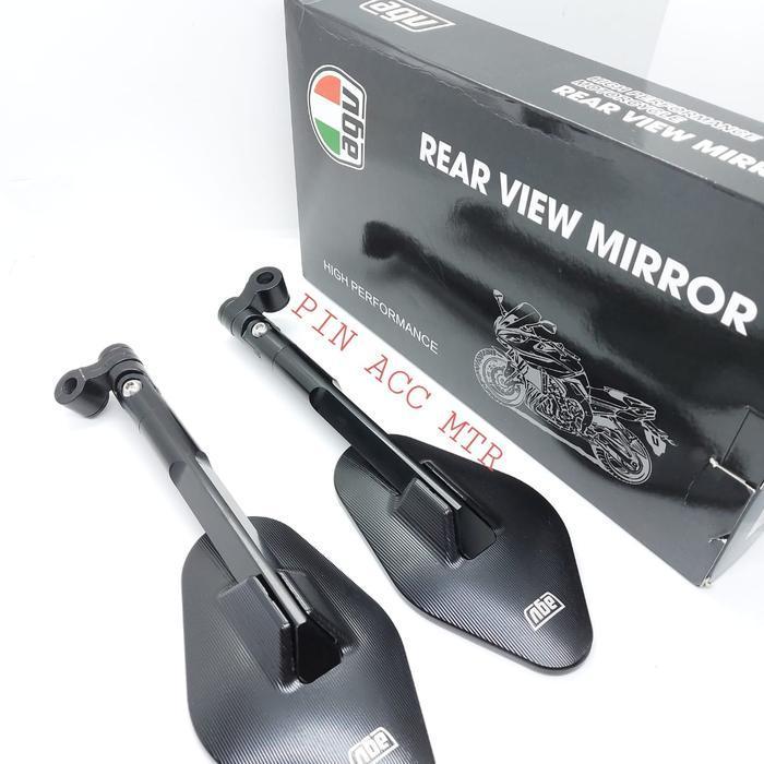 Spion Tomok Model Rizoma Ellise Alumunium Kaca Biru Vario 125 150 160 Original Dan Terpercaya