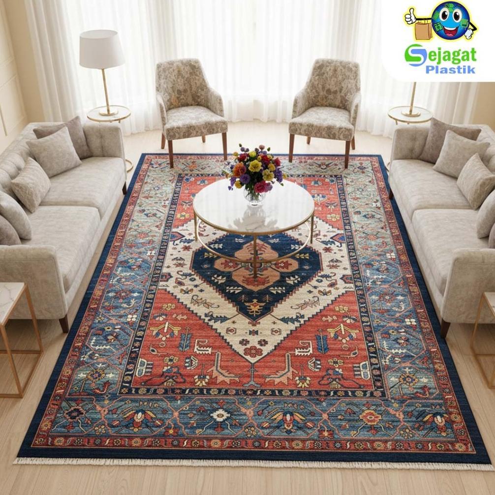 Promo  Sejagat Plastik - Karpet Polyester Nilex Jumbo Uk 180 X 220 Cm Karpet Ruang Tamu Karpet Motif