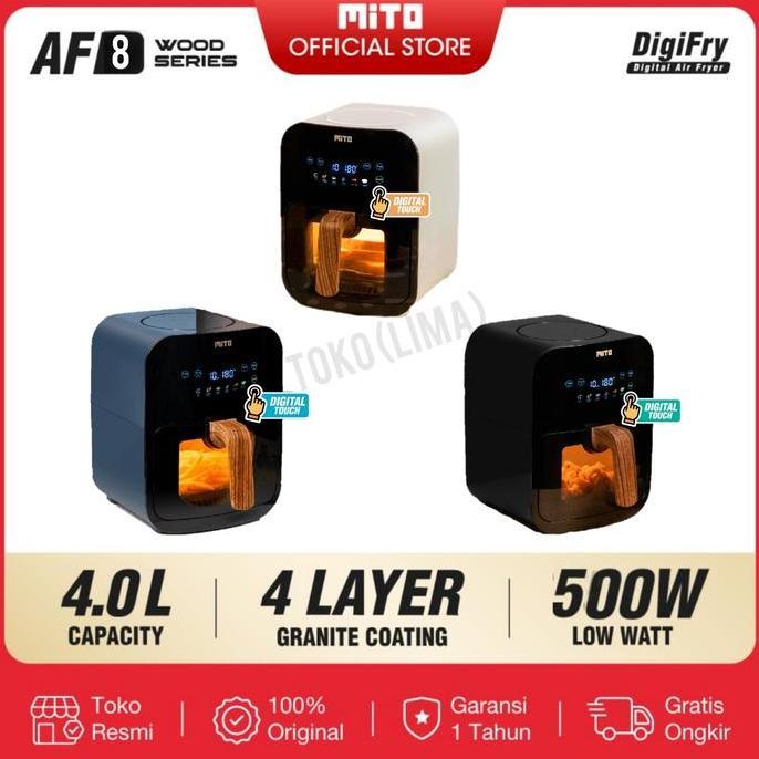 Air Fryer Mito AF 8 Transparan Low Watt Airfryer Mitochiba AF8 Crystal