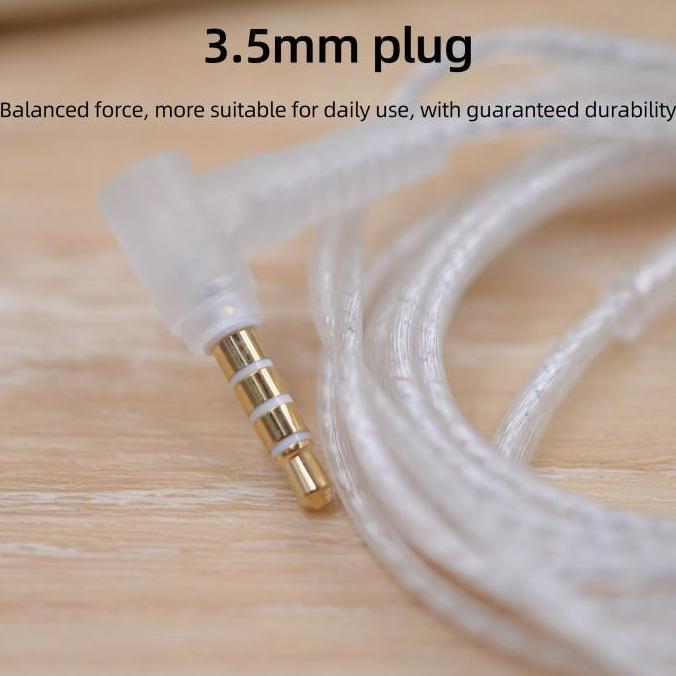 Morwe- Kabel Kz Silver Upgrade With Mic Kz Cable Type B / C Edx Zsn Pro Ultra