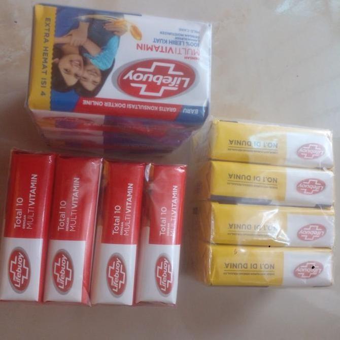 Fupp- Lifebuoy Sabun Mandi Batang 4 X 100 Gram Lifeboy Sabun Batangan
