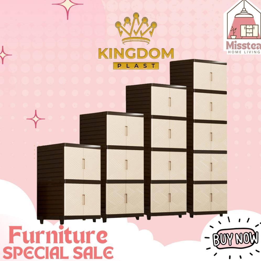 Diskont [Ready Stock] Lemari Plastik Jumbo Serbaguna Kingdom Plast Virus / Vrz / Rak Susun Baju / Pa