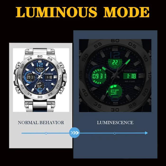 hot foxbox jam tangan pria anti air original lige digital analog asli tali silikon jam tangan cowok 