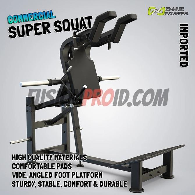 DHZ Super Squat Commercial E3065 Alat Fitness Kaki Komersial Import