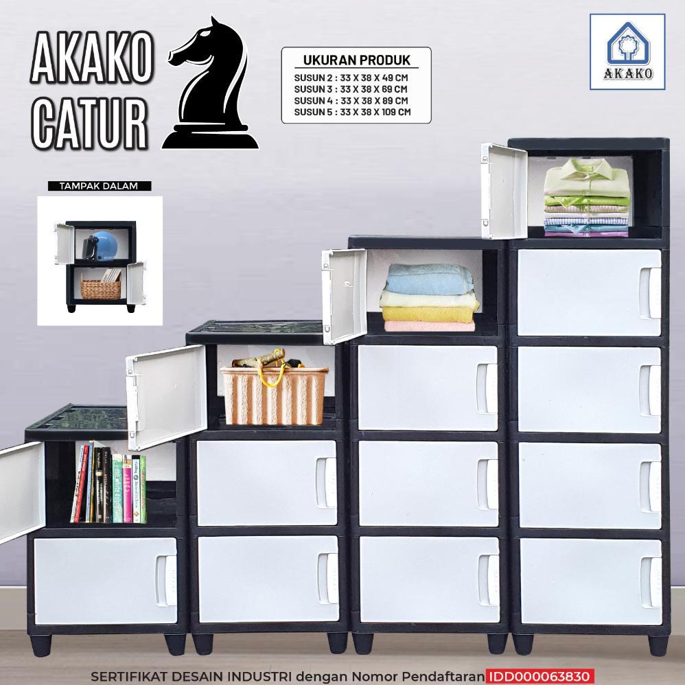 Awet Akako - Lemari Pakaian Plastik Akako Jumbo Swing "Catur" New / Kode: Catur / Lemari Portable Se