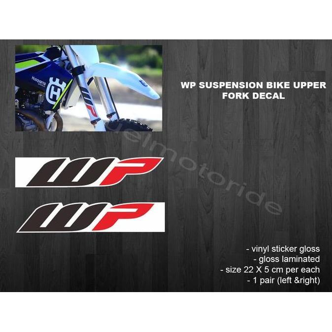 Sticker WP Suspension WHITE decal KTM KLX KX CRF HUSQ DR YZ murah