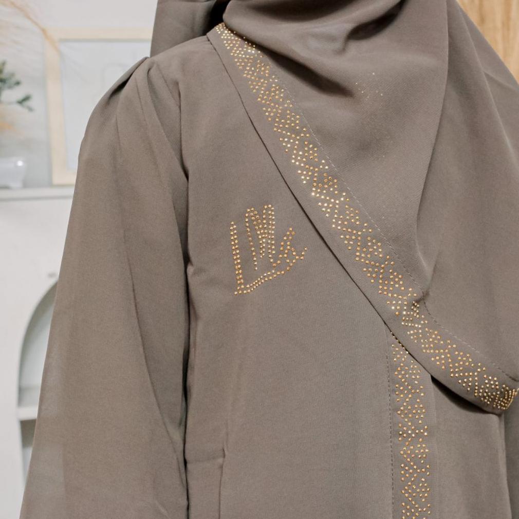 TERMURAH LITTLEMALIKA X MAJIDAH ABAYA DUBAI ANAK FULL SIZE BAHAN CERUTY SET HIJAB DAN CADAR GAMIS SY