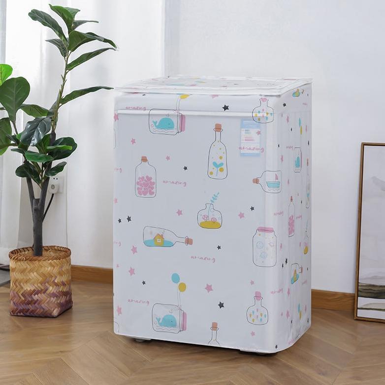 NEW DEALS Kain Mesin Cuci Size Besar 10kg Cover Mesin Cuci 10 kg  Tutup Atas Sarung Kain Pelindung M