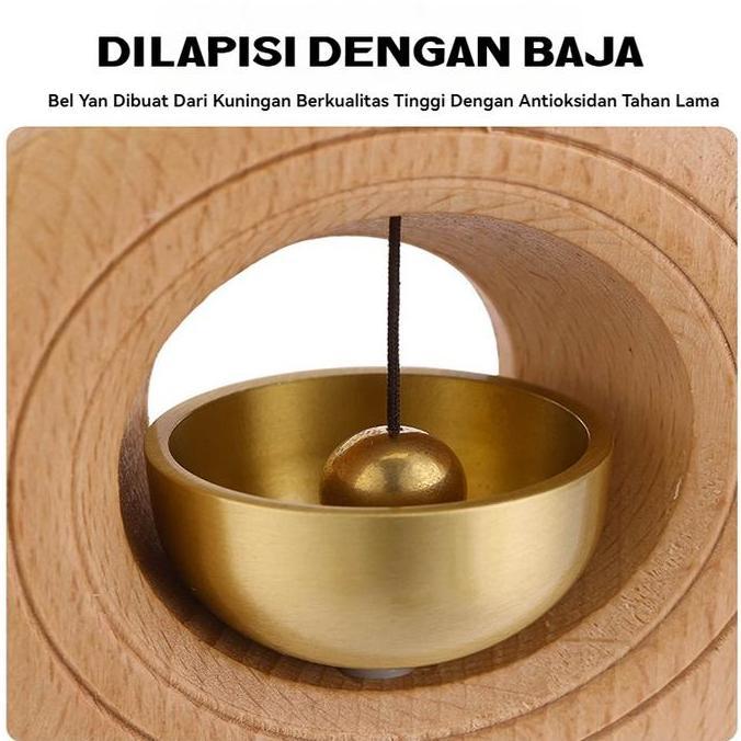 Bel Lonceng Pintu/Bel Pintu Kayu Bel Dekorasi Ramadan Pintu Rumah Magnetik Beech Bel Lonceng Pintu B