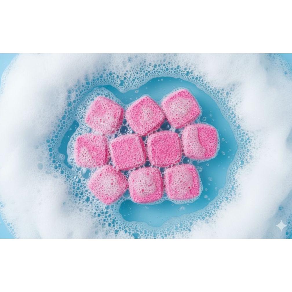 NEW DEALS Bubble Bath Bomb 10 Cube Strawberry Milkshake Busa Melimpah Wangi Segar | Spa Mandi Busa R