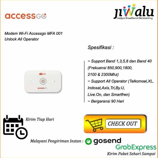 TERLARIS MODEM MIFI ACCESSGO MFA001 4G LTE UNLOCK ALL OPERATOR