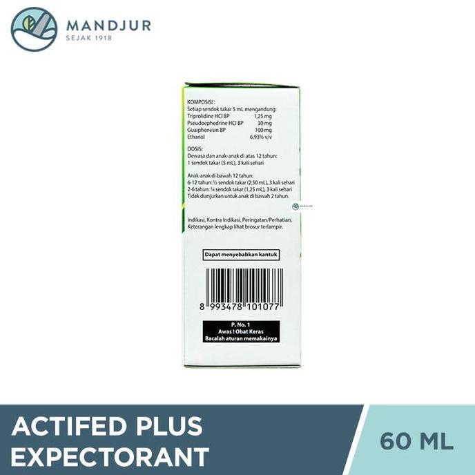 Actifed Plus Expectorant (Actifed Hijau) - Obat Batuk Berdahak