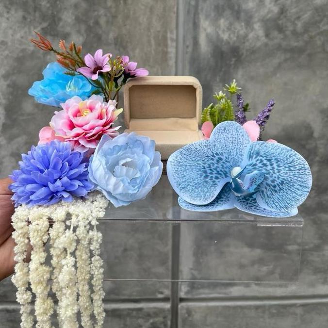 Ring box / Kotak cincin seserahan / Kotak cincin akrilik Bunga TS