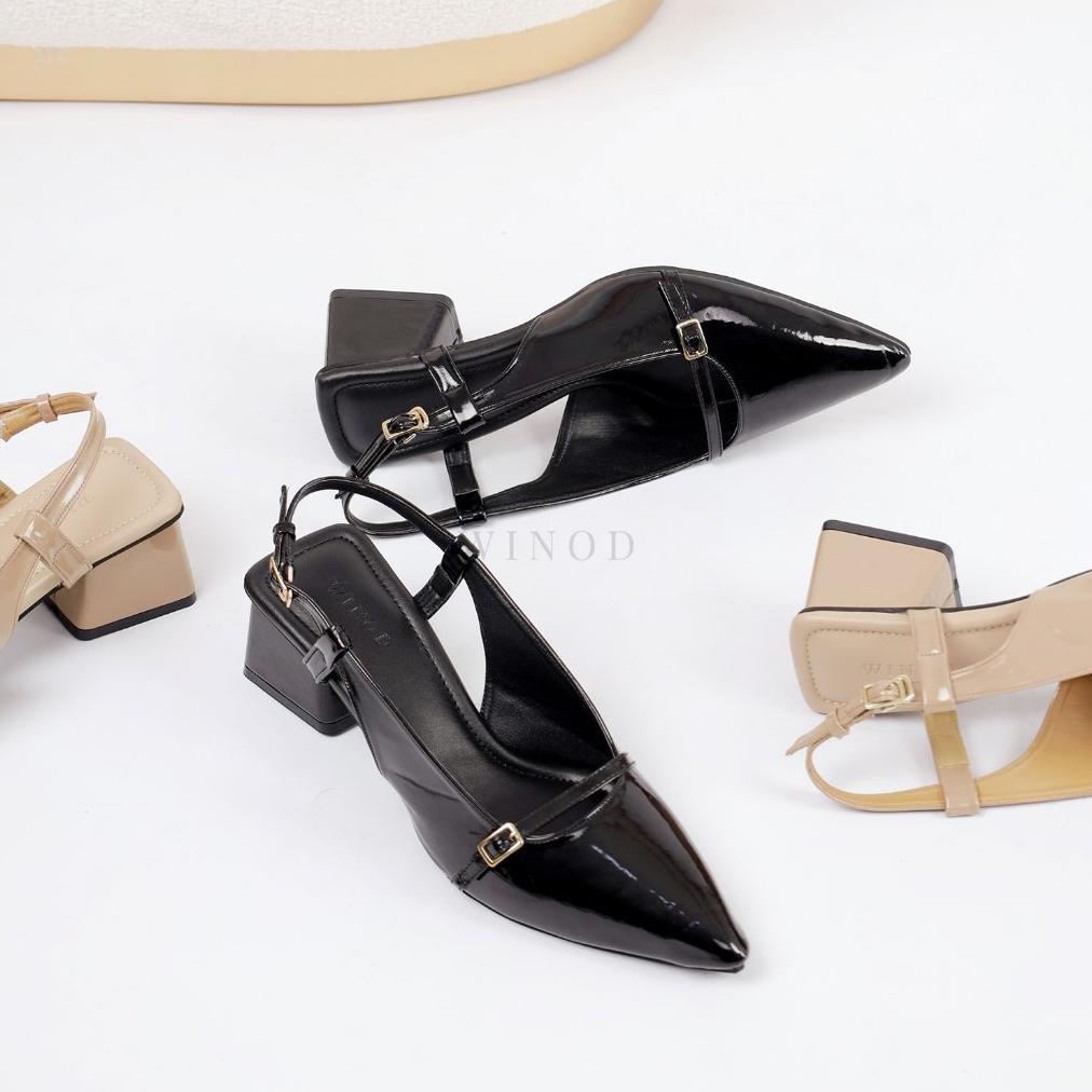 OFFICIAL Winod Isla Mules Sepatu Wanita Kerja Heels 5 Cm Kondangan Wisuda KEKINIAN