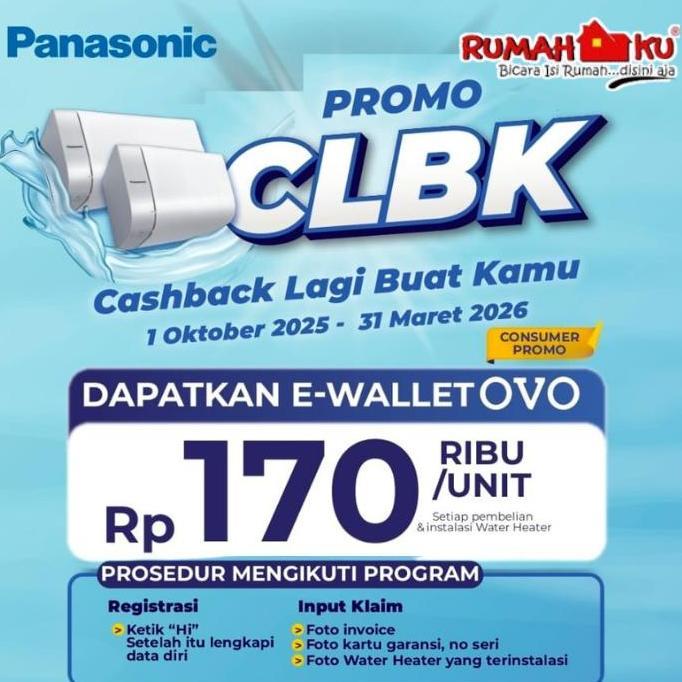 TERLARIS PANASONIC DH-30 HCDRW WATER HEATER 30 L PEMANAS AIR LISTRIK PANASONIC