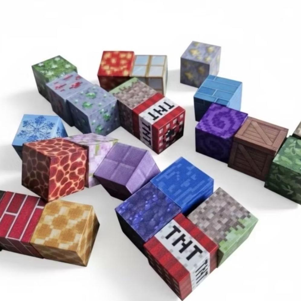 DISKON MAINAN ANAK EDUKATIF BALOK MINECRAFT MAGNET BALOK BLOCK MAINAN MINECRAFT MAGNETIC BLOK BUILDI