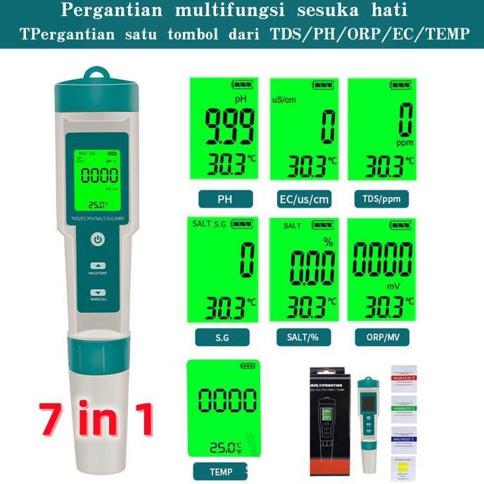 NEW EZ9908 PH TDS EC TEMPERATURE METER TESTER ATC EZ-9908 SUHU HIDROPONIK ORI