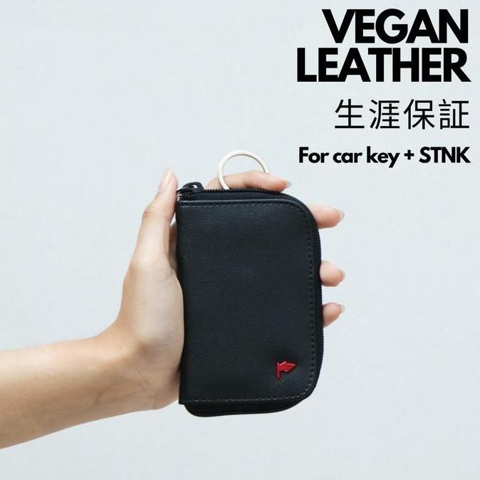 TFG Toyoda Vegan Leather Key Chain Dompet Kartu Gantungan Kunci Motor Mobil Unisex