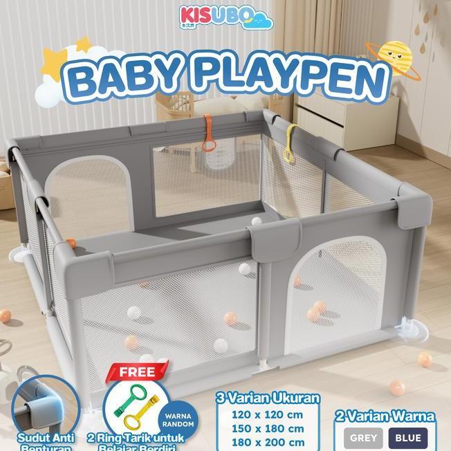 Kisubo Playpen Pagar Pengaman Bayi Tempat Bermain Anak Pagar Mainan Anak Pagar Bayi Kolam Main Anak 