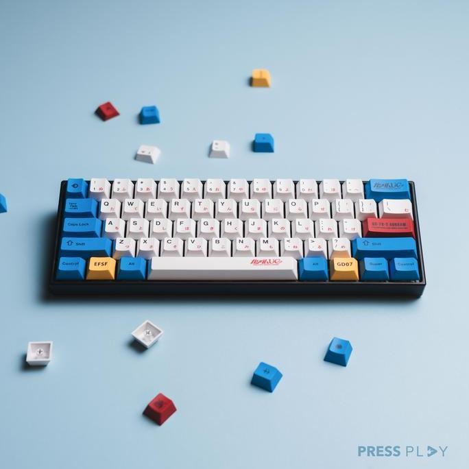 NEW Gundam Unicorn Japanese PBT Dye Sub Keycaps Keycap Set