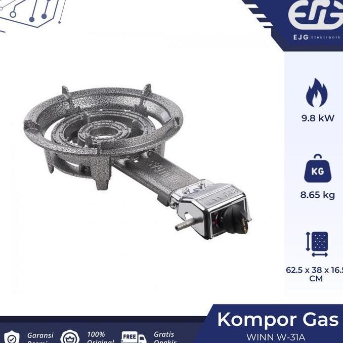 HARGA DISC - Winn Gas W-31A Kompor Cor W31A Kompor Komersil Gas LPG W-31 A Kompor Mawar Api Seribu