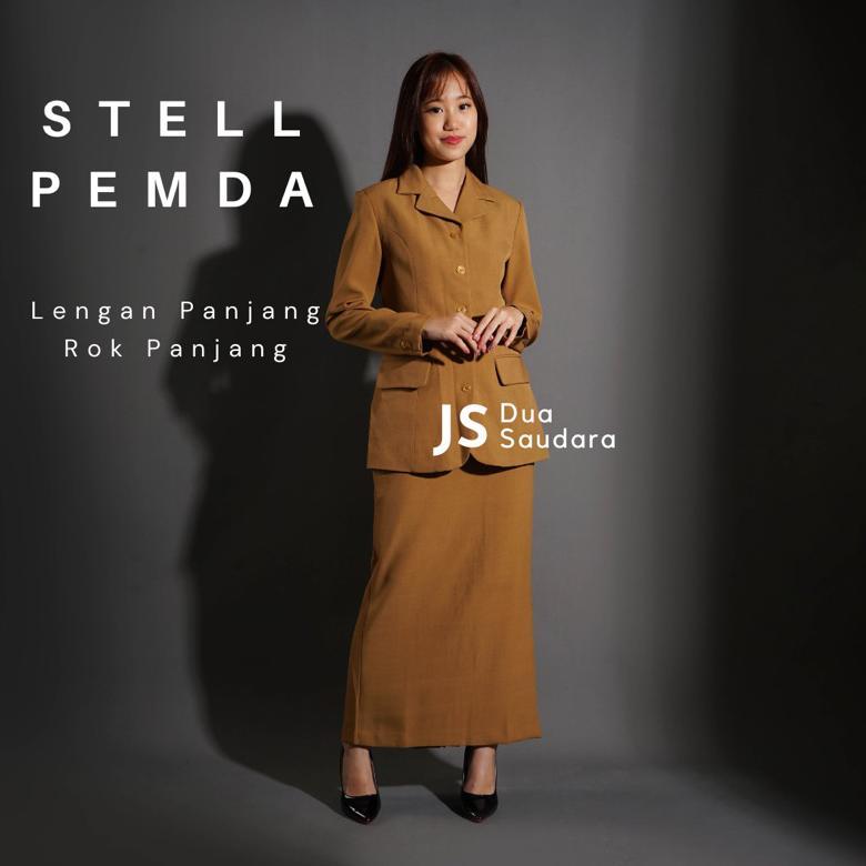Termurah / Hot Sale Pemda Lengan Panjang Rok Panjang/ Khaki Wanita / Seragam Pemda/ Stelan Rok Pemda