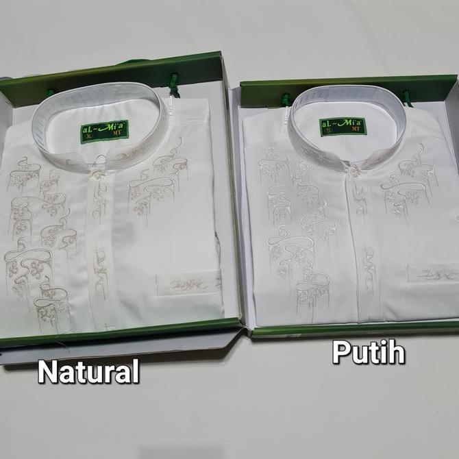 NEW BAJU KOKO ALMIAH LENGAN PENDEK ALMIA PUTIH AL MIA KEMEJA KOKO ORI