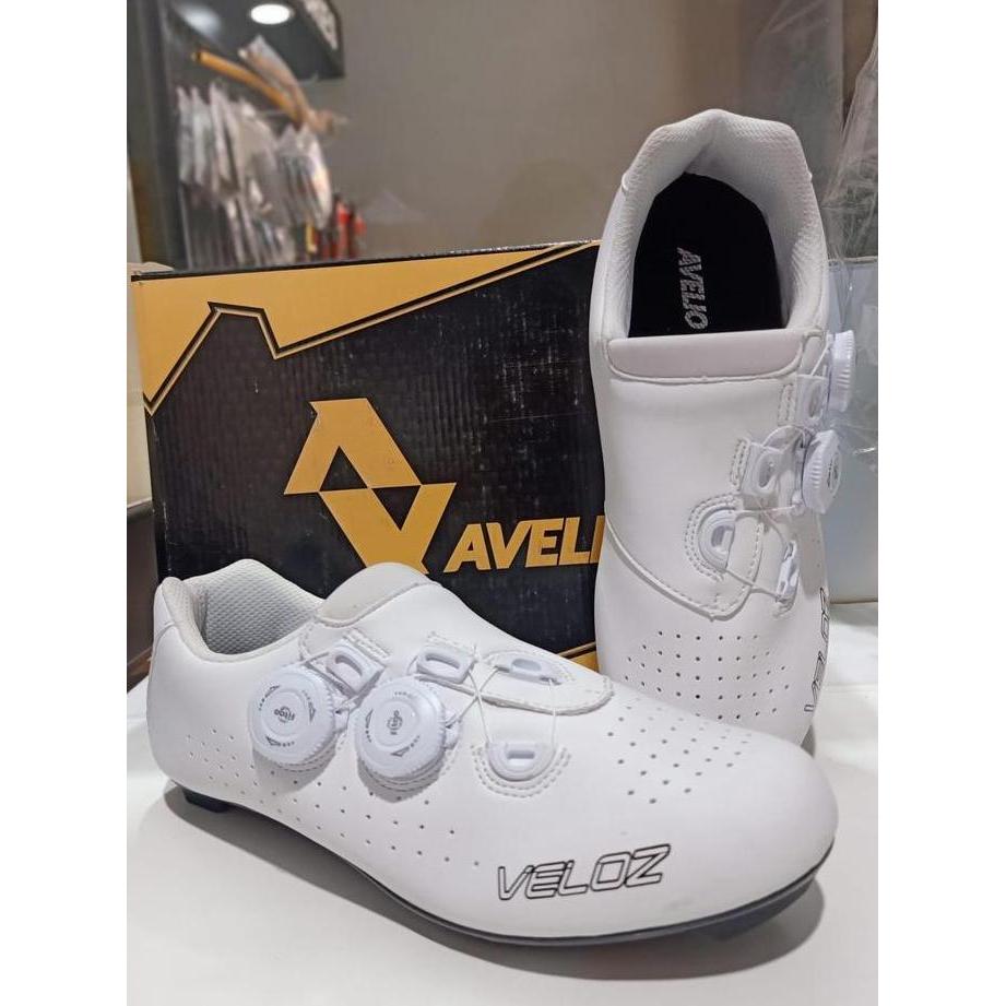 Sepatu Sepeda Avelio Veloz Carbon - White