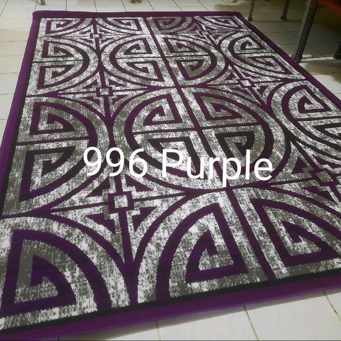 Karpet Permadani Besar Jumbo Ungu Purple Violet Momento Moderno 210x310 cm
