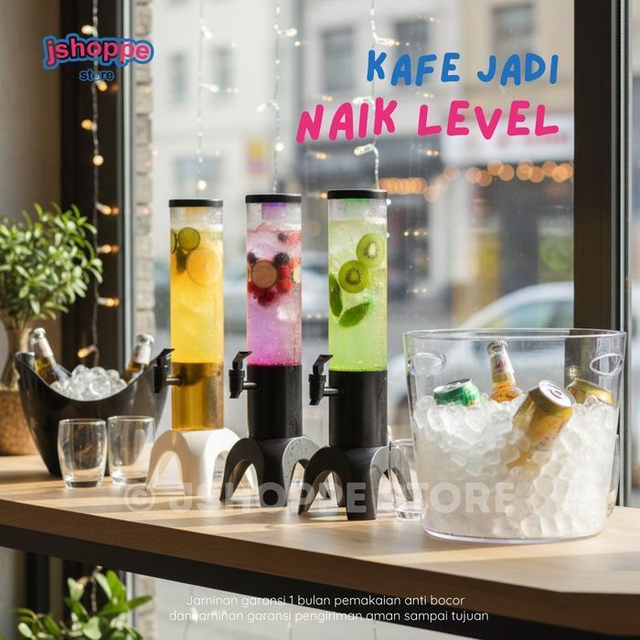 [BERGARANSI] Botol Tower Dispenser Premium 1.5L Ada Ice Tube Beer Tower Dispenser / Botol Tower / Bi