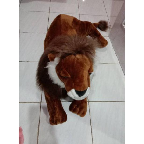 Diskont Boneka Kucing Singa Macan Harimau Leopad00 Besar Jumbo 1 Meter Coklat
