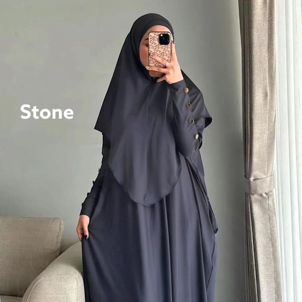 Terbaru Abaya Set Hijab Gamis SyarI Premium/ Abaya Umroh/ Gamis Daily Busui Friendly