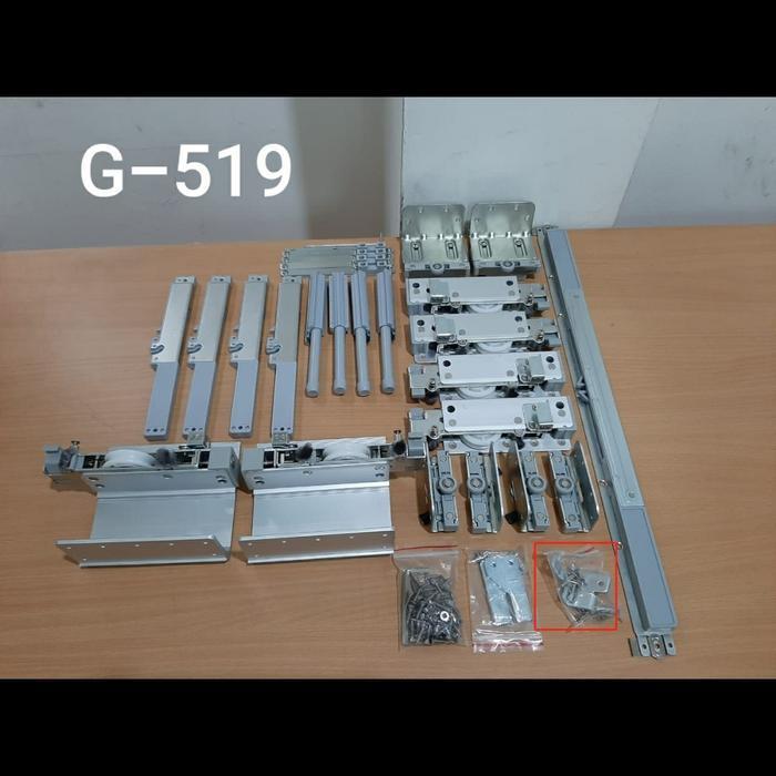 Rel roda sliding door lemari G519 HARFIT 3D + rel 3.5m SD 053 V Soft C