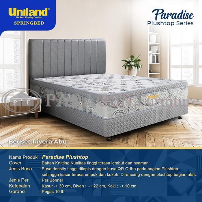 Uniland Spring bed Paradise Single Plush Top 90 100 120 140 160 180 200x200 cm Rivera - Kasur Spring