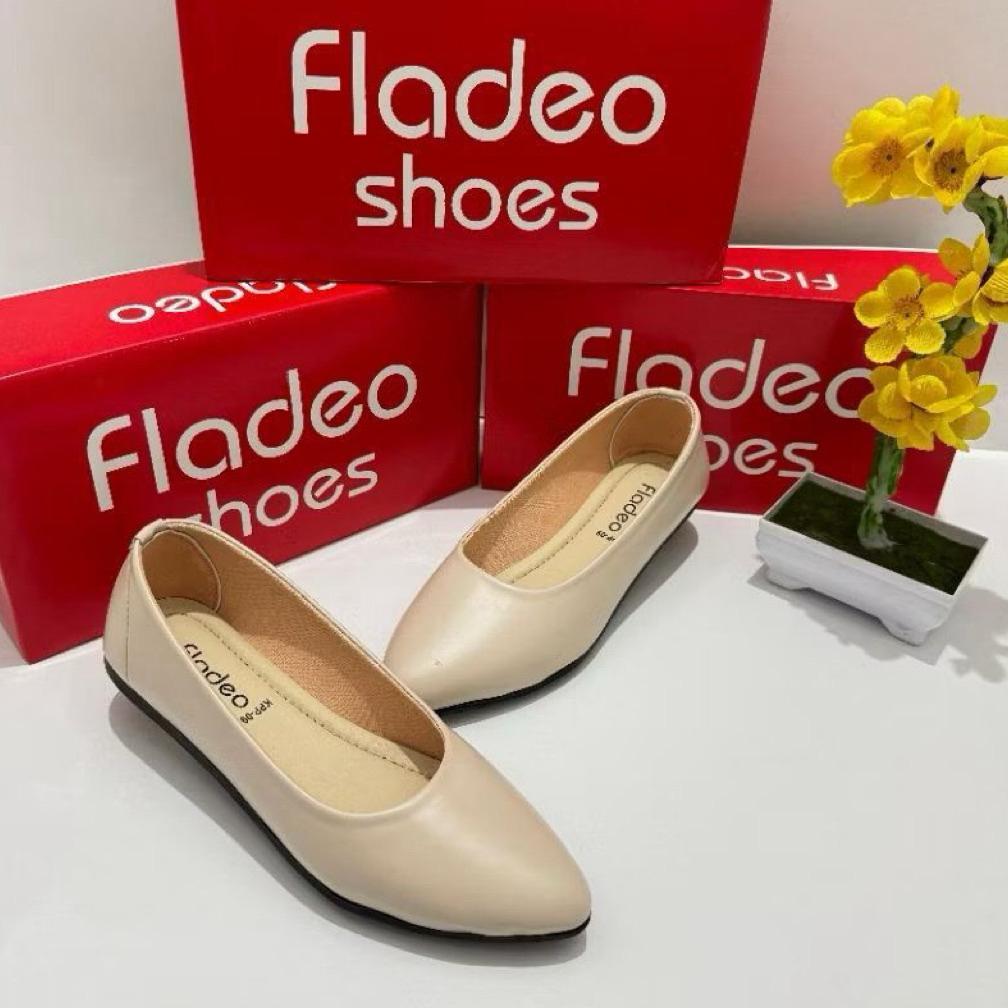Super Deal Fladeo Flatshoes Wanita Hitam Elegan - Sepatu Kerja Formal | Sepatu Kantor | Sepatu Wanit
