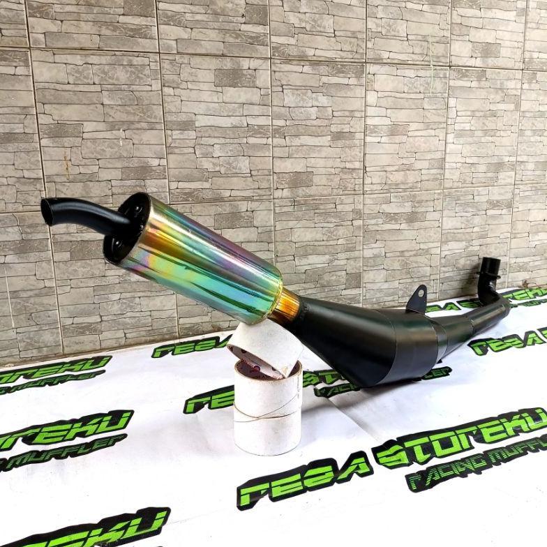 Viral !!! Knalpot Fiz R Ahm Standar Hitam Pelangi Fizr 2Tak Racing Garing Kemrincing